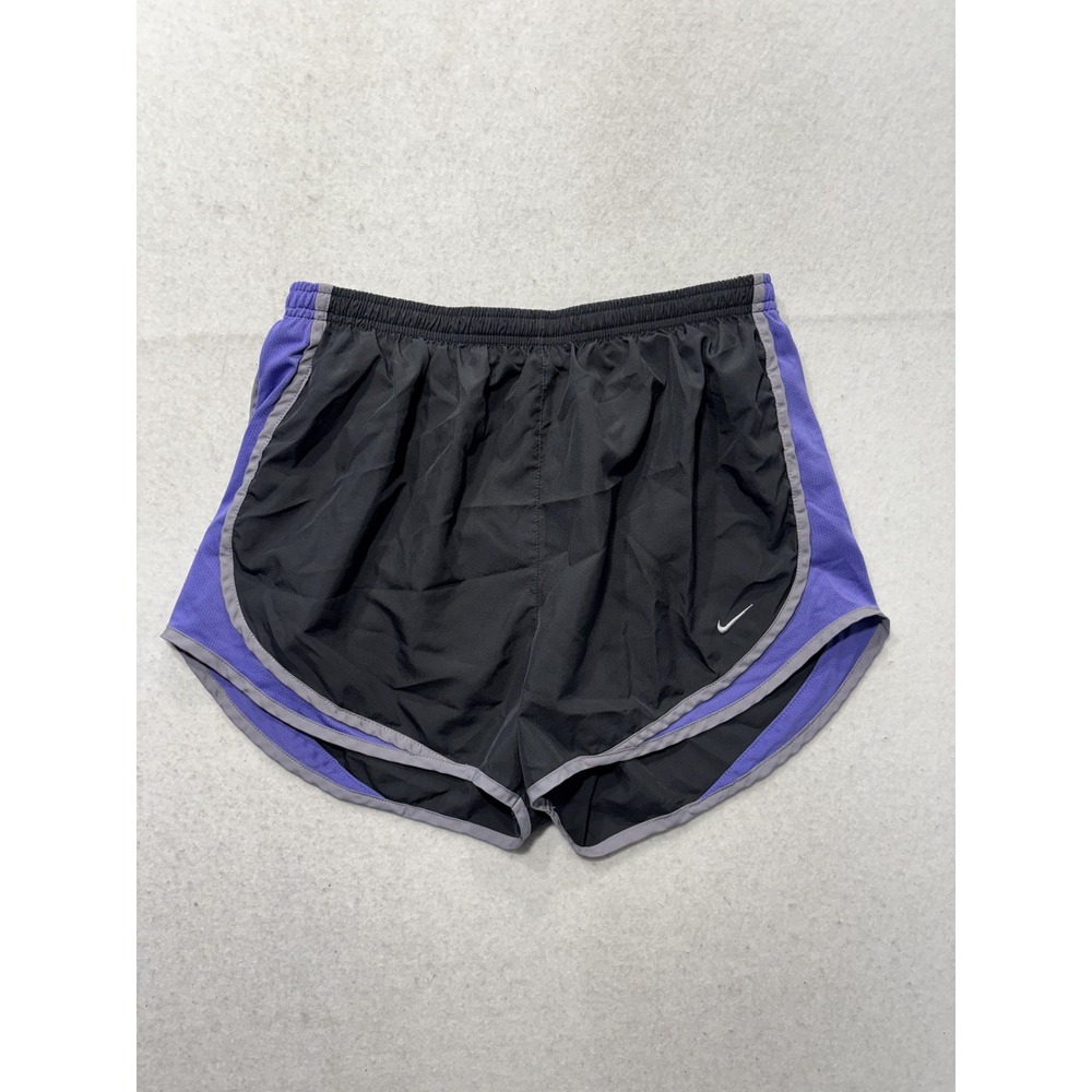 Nike Running Shorts Womens Large Black Purple Dri-FIT 3" Inseam Athletic